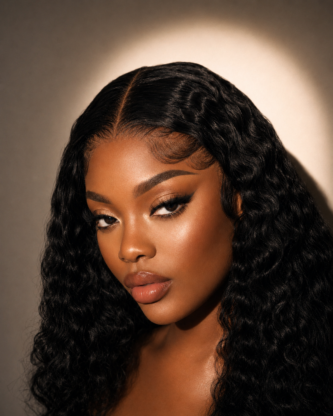 She's The Mane Attraction - #1B Long, Deep Wave Brazilian 100% Human Hair Wig