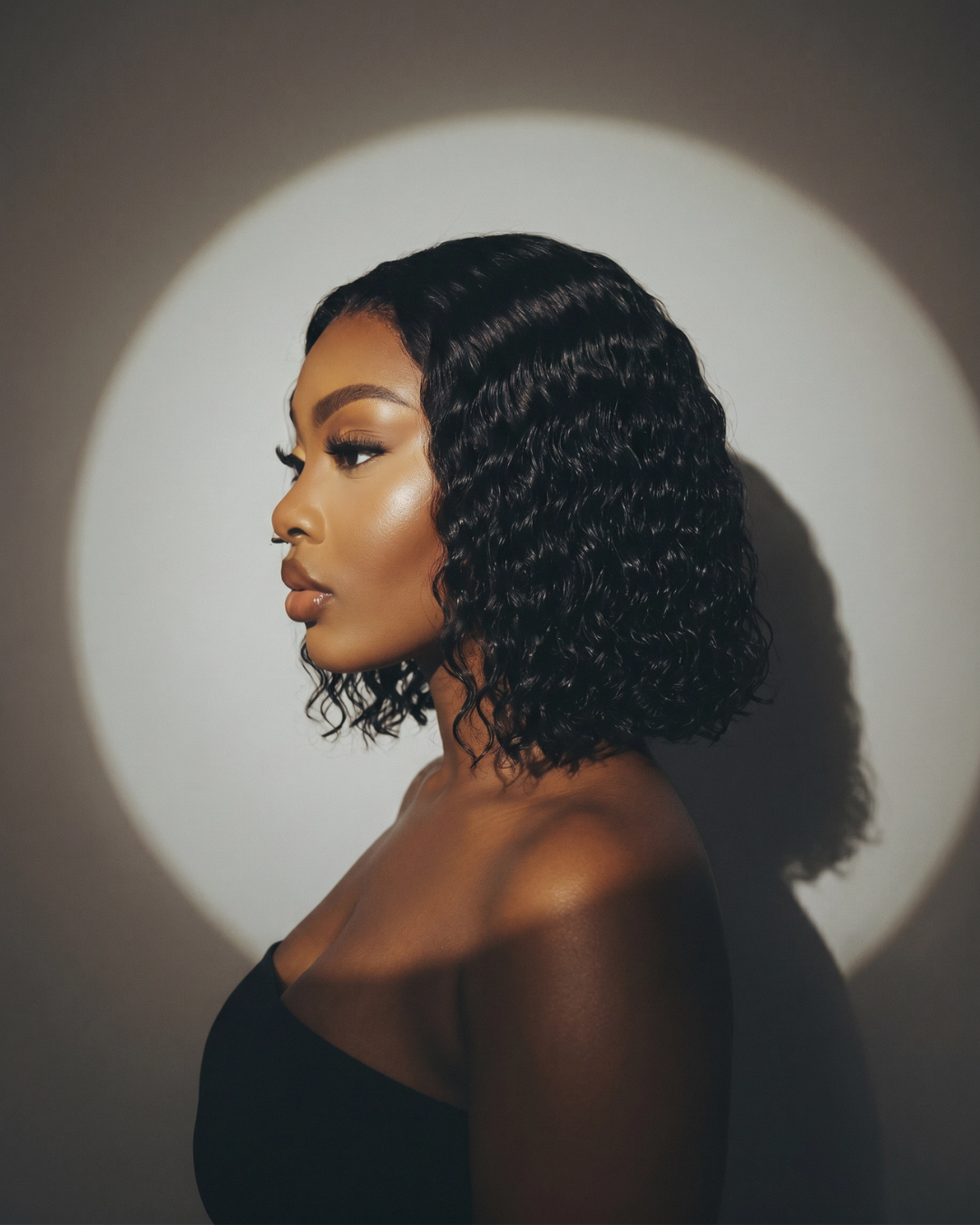 She’s Girlie - #1B Deep Wave Bob 100% Brazilian Human Hair Wig