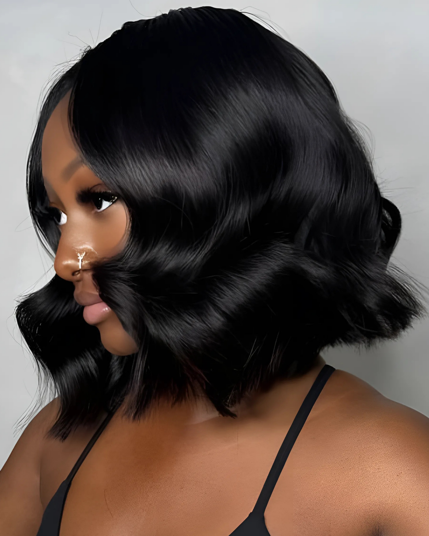 She Moves Different – #1B Body Wave Bob Brazilian 100% Human Hair Wig