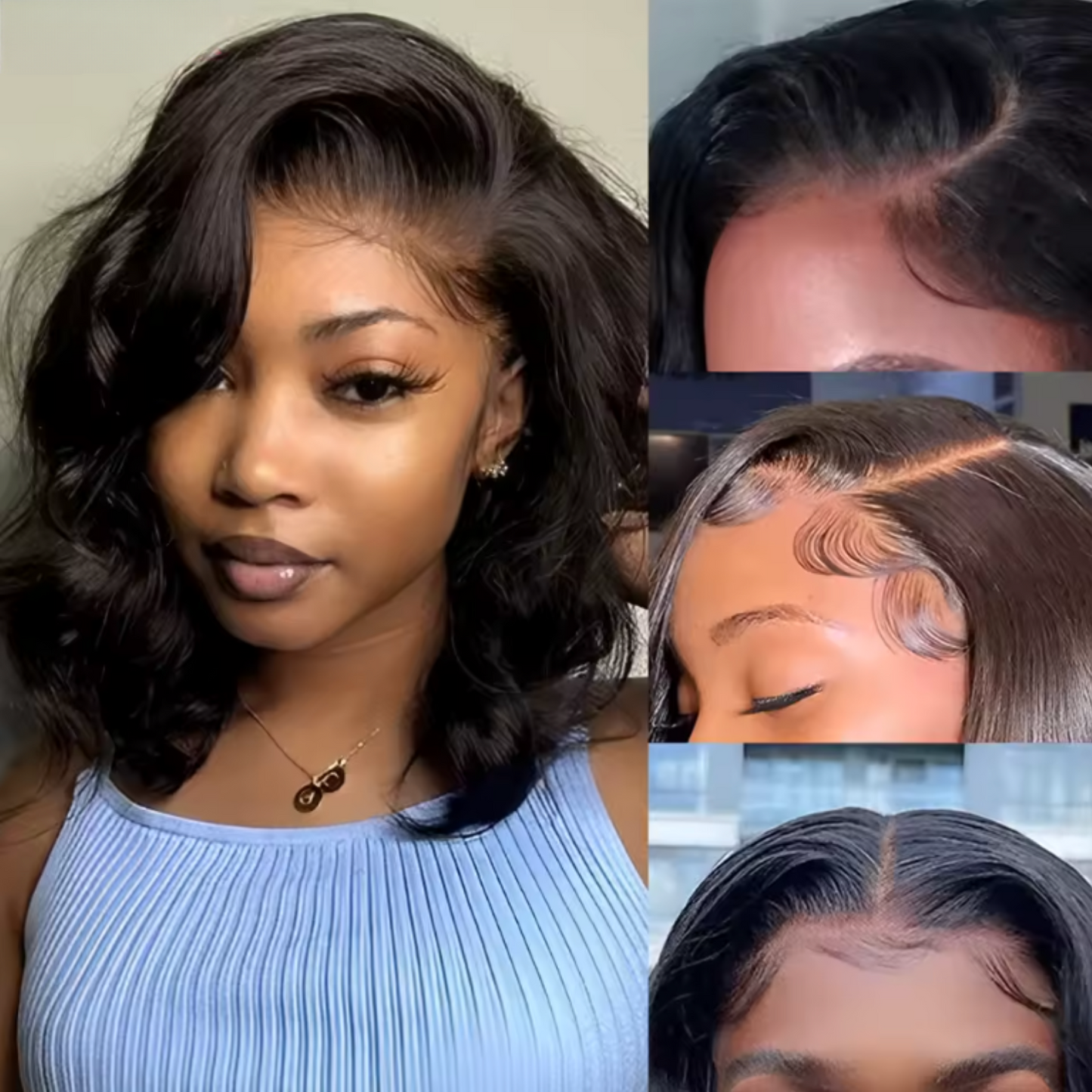She Moves Different – #1B Body Wave Bob Brazilian 100% Human Hair Wig