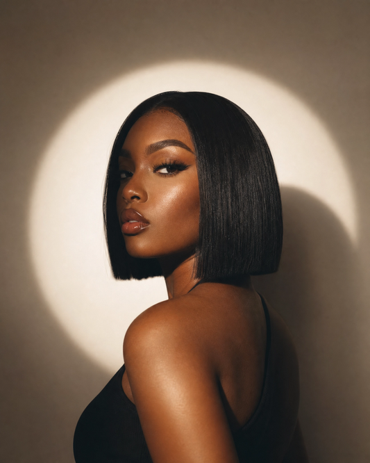 She Means Business - #1B Straight, Bob Brazilian 100% Human Hair Wig