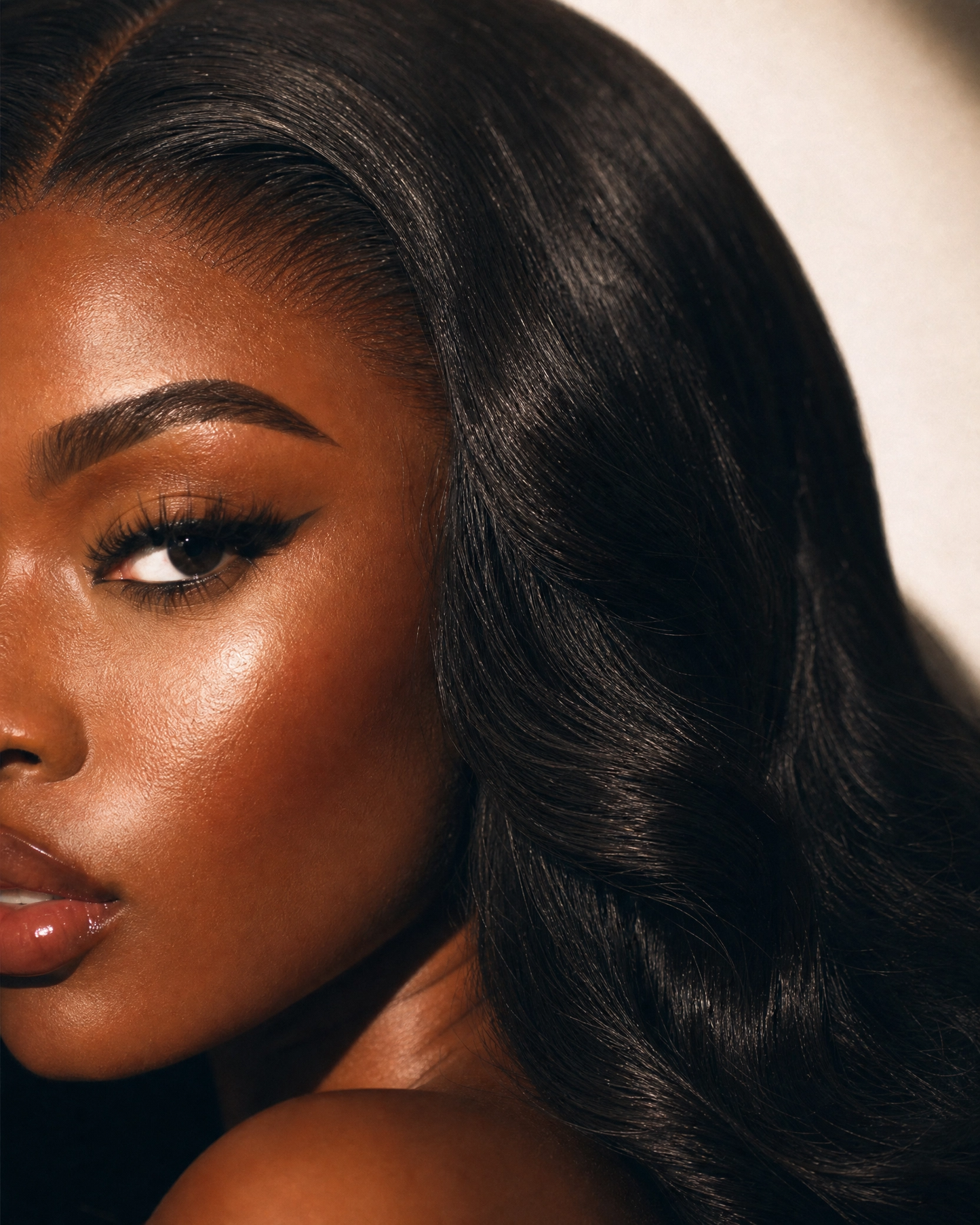 She’s Effortless - #1B Long Body Wave Brazilian 100% Human Hair Wig