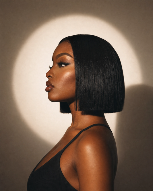 She Means Business - #1B Straight, Bob Brazilian 100% Human Hair Wig